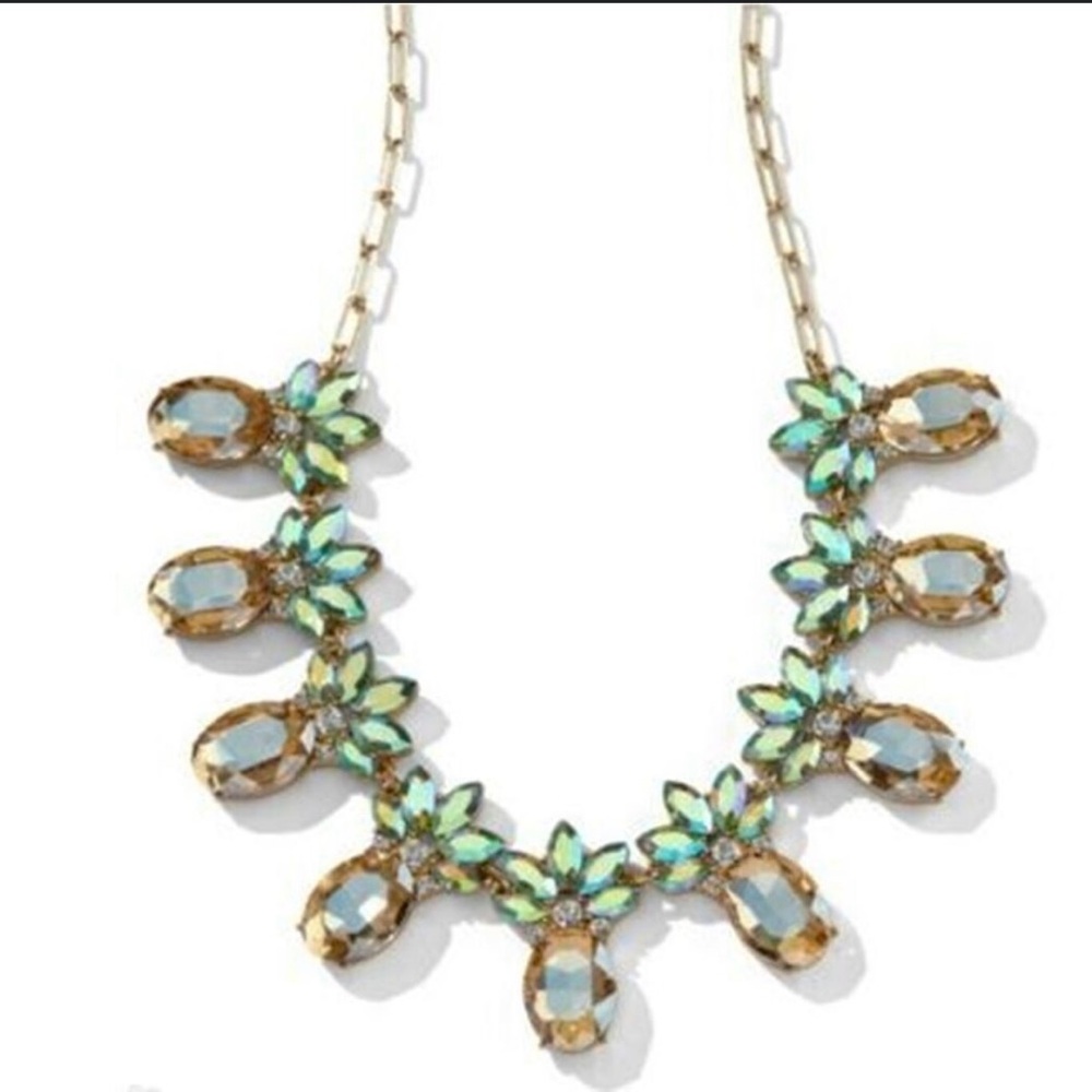 Park Lane Colada Gold and Green Statement Necklace
